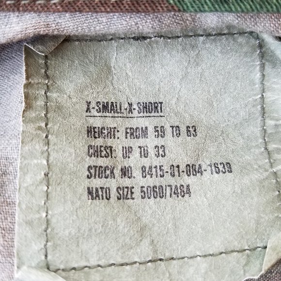 X-Small X-Short Woodland Camouflage Coat Jacket - Selma Apparel - Picture 7 of 10